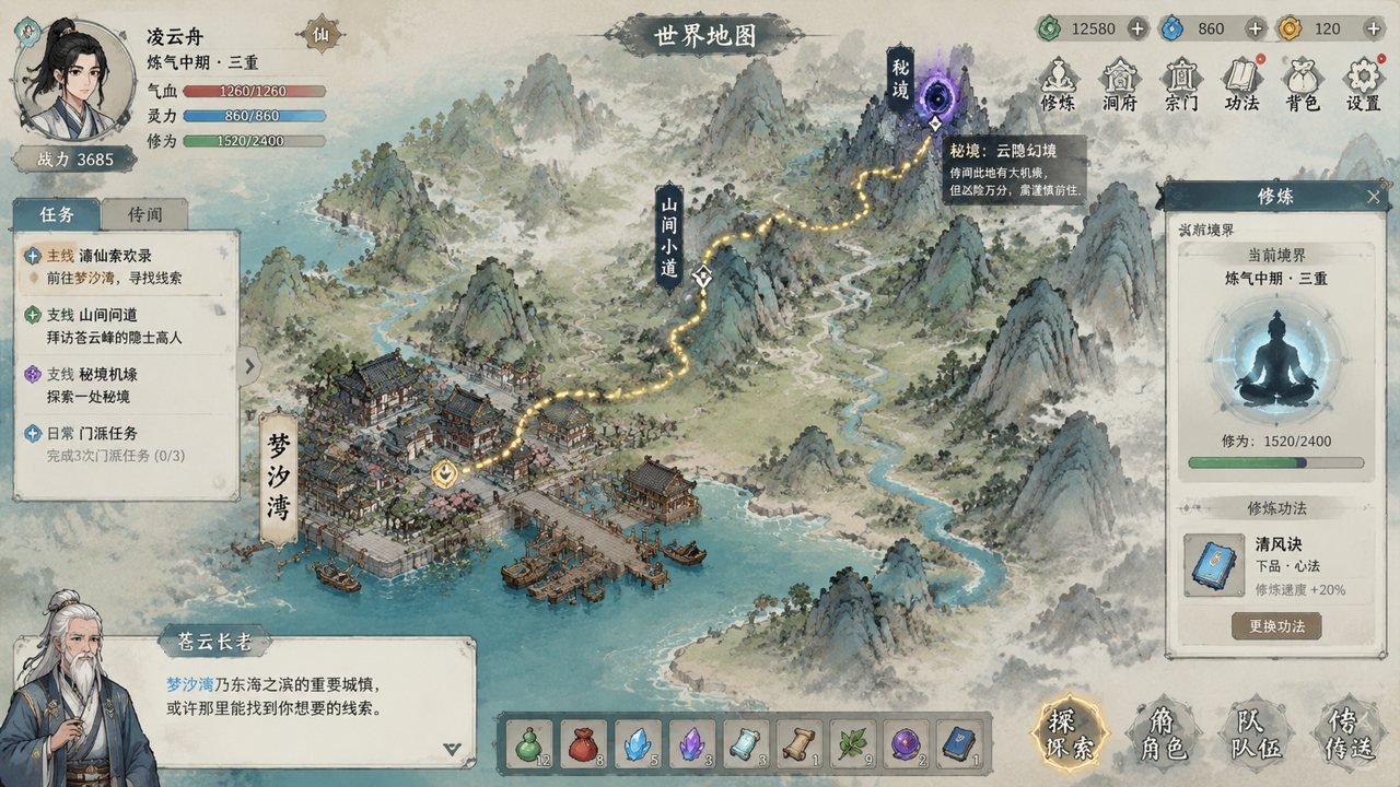 谪仙索欢录 国风修仙 玩法截图 4